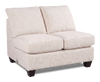 Made in Canada Customizable Sofa Lab Arc 46\" Armless Fabric Loveseat – Chenille White