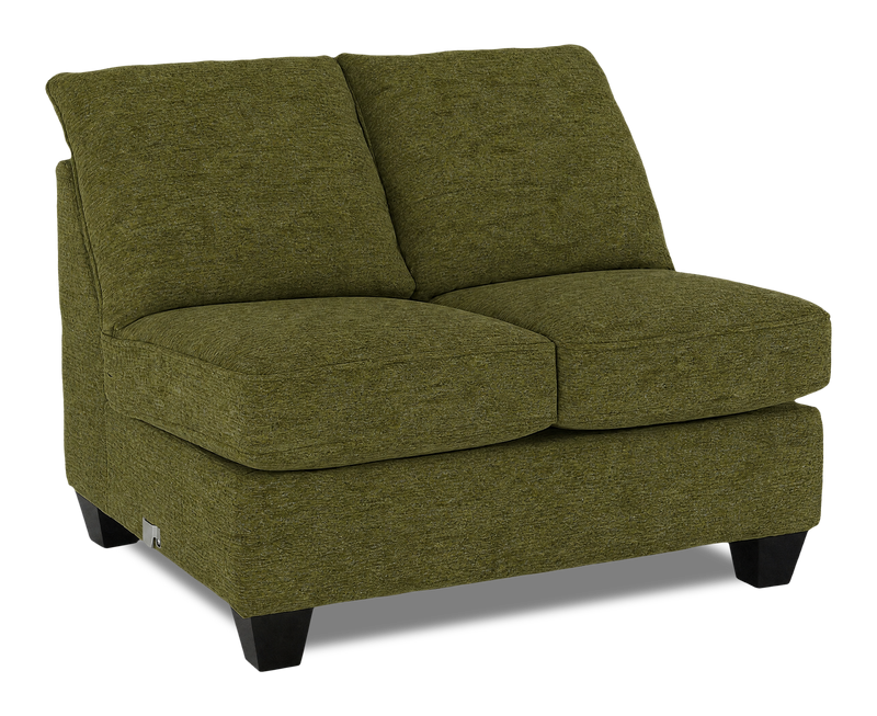 Made in Canada Customizable Sofa Lab Arc 46\" Armless Fabric Loveseat – Chenille Moss