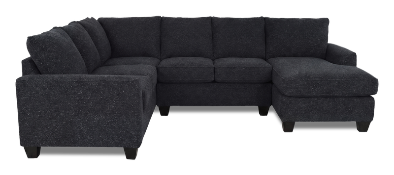Made in Canada Customizable Sofa Lab Arc 3 Piece Right-Facing Fabric Sectional with Chaise – Teddy Raven