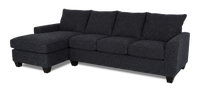 Made in Canada Customizable Sofa Lab Arc Fabric Left-Facing Sofabed Sectional - Teddy Raven