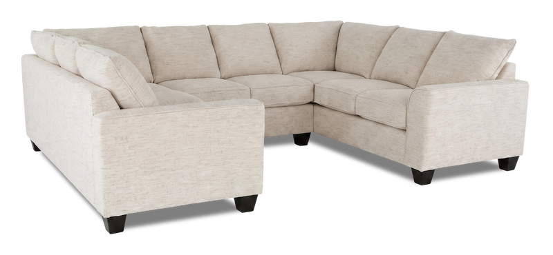 Made in Canada Customizable Sofa Lab Arc U-Shaped Sectional - Chenille White