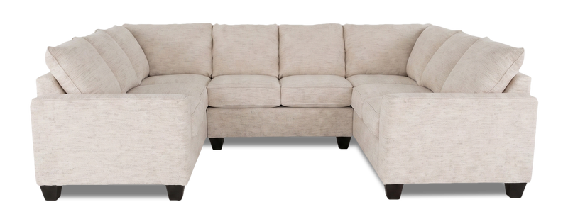 Made in Canada Customizable Sofa Lab Arc U-Shaped Sectional - Chenille White