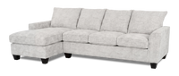 Made in Canada Customizable Sofa Lab Arc Left-Facing Fabric Sofa Chaise - Plush Oyster 