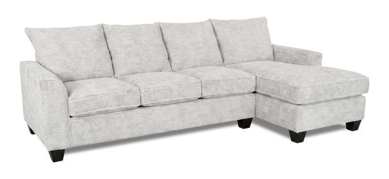 Made in Canada Customizable Sofa Lab Arc Fabric Right-Facing Sofabed Sectional - Plush Oyster