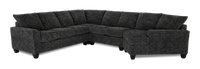 Made in Canada Customizable Sofa Lab Arc 4-Piece Right-Facing Sectional with Cuddler - Plush Charcoal