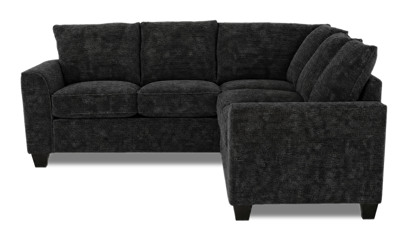 Made in Canada Customizable Sofa Lab Arc 2-Piece Fabric Sectional - Plush Charcoal 