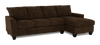Made in Canada Customizable Sofa Lab Arc Right-Facing Fabric Sofa Chaise  – Plush Chocolate