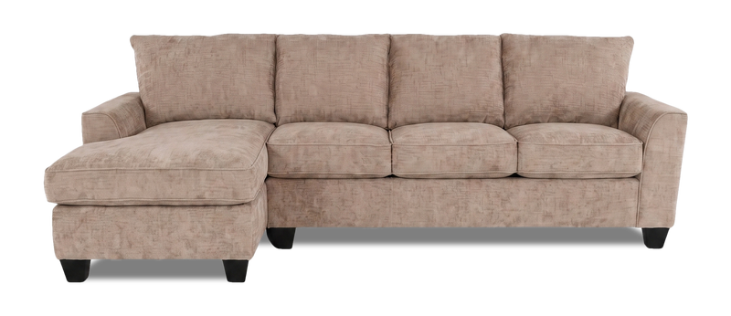 Made in Canada Customizable Sofa Lab Arc Left-Facing Fabric Sofa Chaise - Chenille Praline
