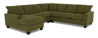 Made in Canada Customizable Sofa Lab Arc 4-Piece Left-Facing Sectional with Chaise - Chenille Moss