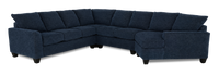 Made in Canada Customizable Sofa Lab Arc 4-Piece Right-Facing Sectional with Cuddler - Chenille Pacific