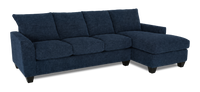 Made in Canada Customizable Sofa Lab Arc Fabric Right-Facing Sofabed Sectional - Chenille Pacific 