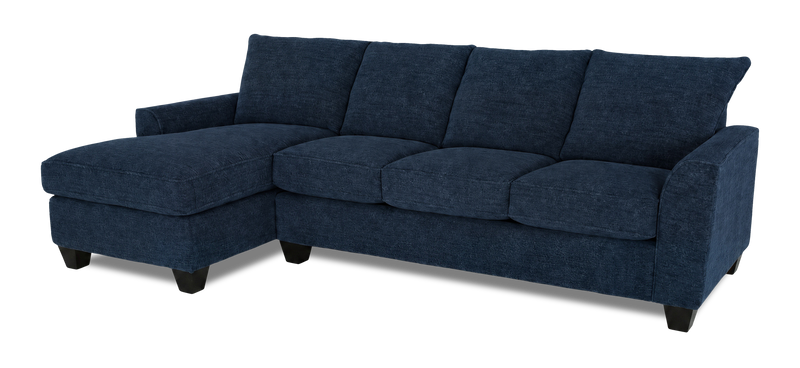 Made in Canada Customizable Sofa Lab Arc Fabric Left-Facing Sofabed Sectional - Chenille Pacific