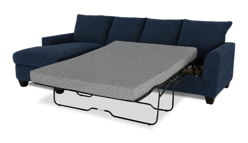 Made in Canada Customizable Sofa Lab Arc Fabric Left-Facing Sofabed Sectional - Chenille Pacific