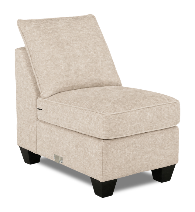 Made in Canada Customizable Sofa Lab Arc 46\" Fabric Armless Chair – Plush Parchment