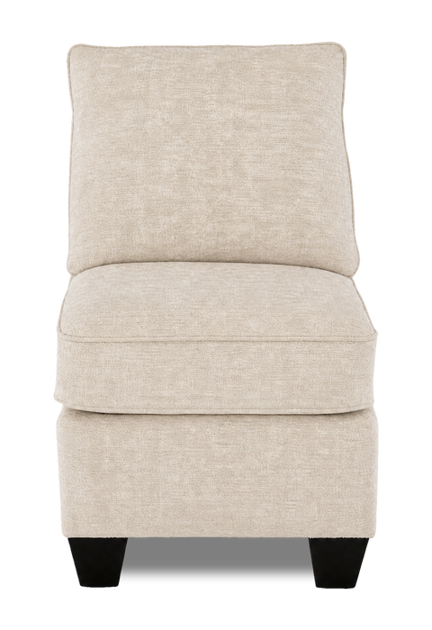 Made in Canada Customizable Sofa Lab Arc 46\" Fabric Armless Chair – Plush Parchment