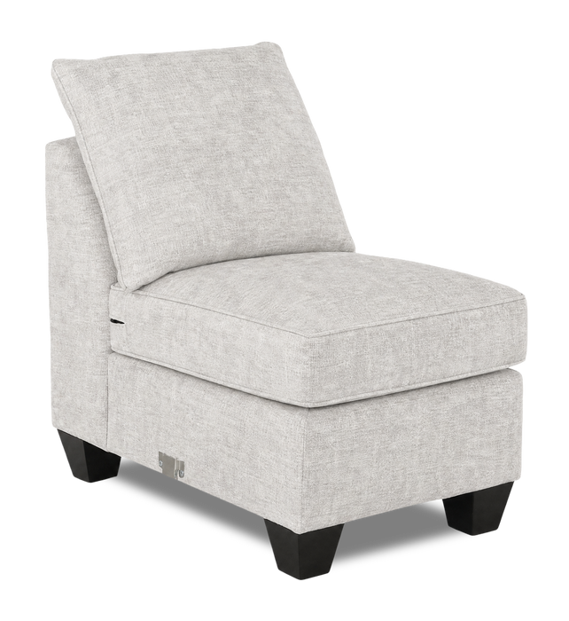 Made in Canada Customizable Sofa Lab Arc 23\" Armless Fabric Chair – Plush Oyster