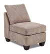 Made in Canada Customizable Sofa Lab Arc 46\" Fabric Armless Chair – Chenille Praline