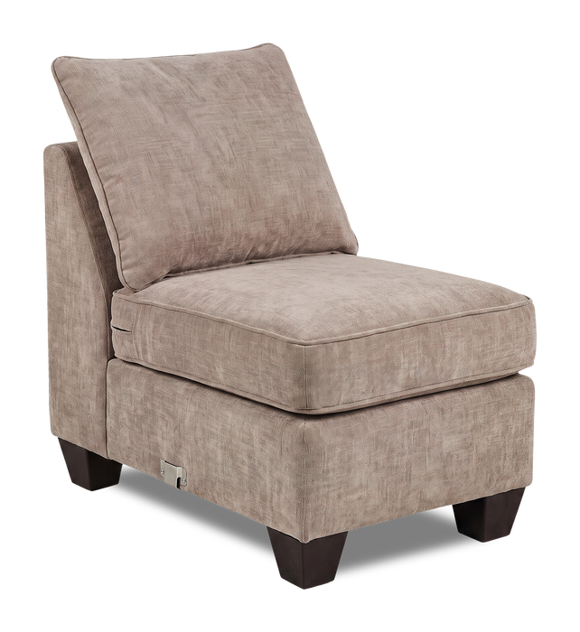Made in Canada Customizable Sofa Lab Arc 46\" Fabric Armless Chair – Chenille Praline