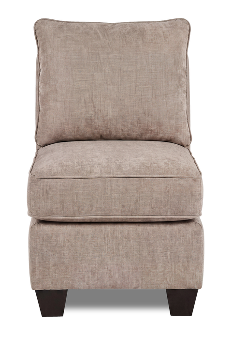 Made in Canada Customizable Sofa Lab Arc 46\" Fabric Armless Chair – Chenille Praline