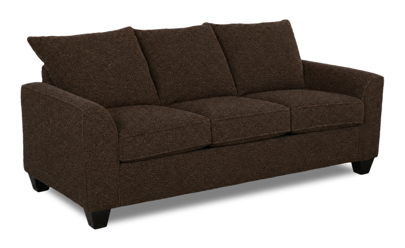 Made in Canada Customizable Sofa Lab Arc 38\" Fabric Sofa Bed - Teddy Walnut