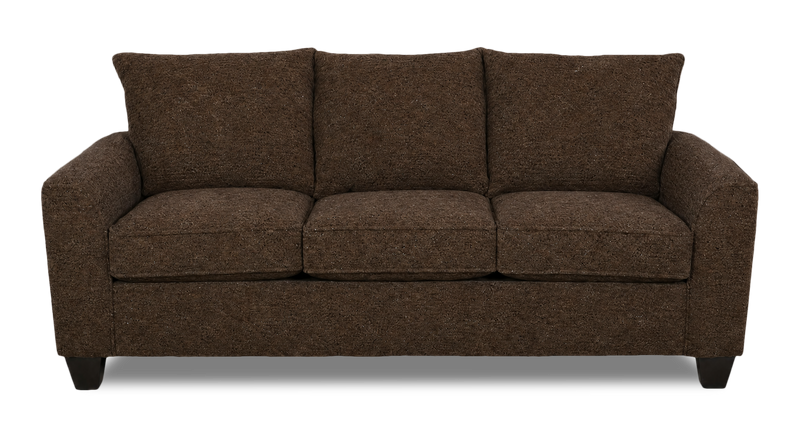 Made in Canada Customizable Sofa Lab Arc 38\" Fabric Sofa Bed - Teddy Walnut