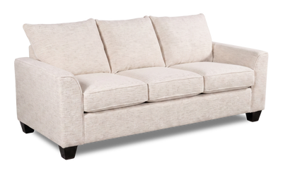 Made in Canada Customizable Sofa Lab Arc 38" Fabric Sofa Bed - Chenille White | Sofa-lits personnalisable Arc de Sofa Lab de 38 po fabriqué au Canada en tissu - Chenille White