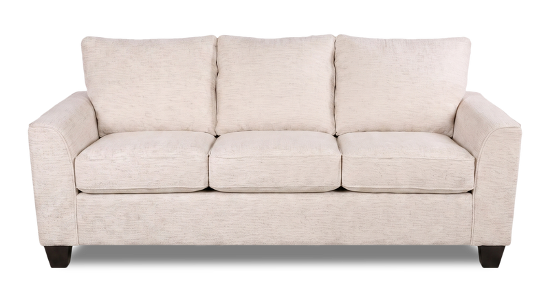 Made in Canada Customizable Sofa Lab Arc 38\" Fabric Sofa Bed - Chenille White