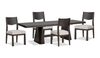 Arden 5pc Extension Dining Set with Table & 4 Chairs, Trestle Base, 84-108\"W - Espresso Brown