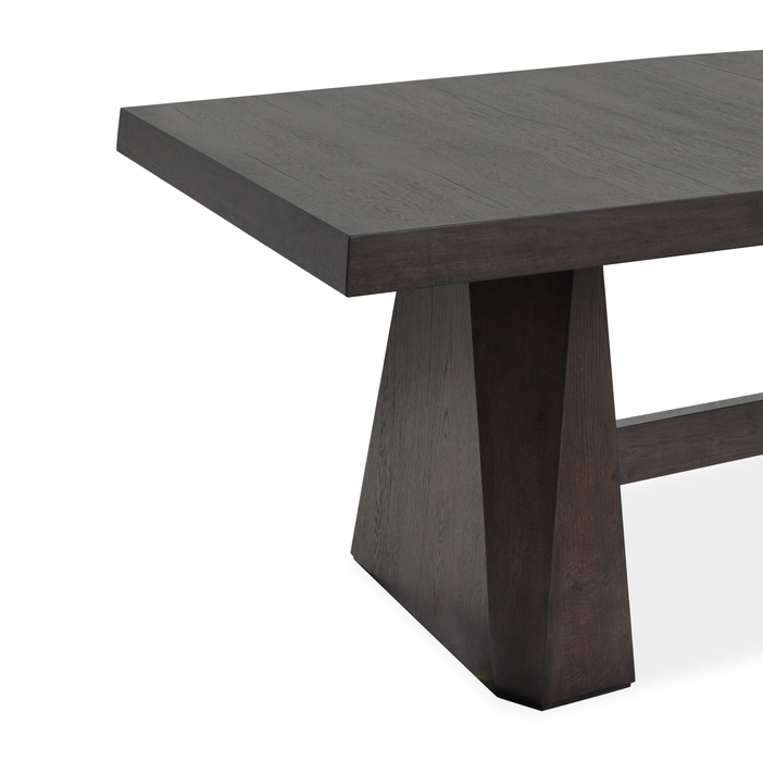 Arden Dining Extension Table with Trestle Base, 84-108\"W - Espresso Brown