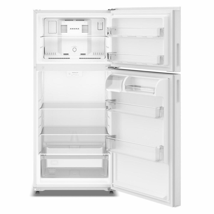 Amana 28\" 14 Cu. Ft. Wide Top-Freezer with Large Crisper Drawer Refrigerator – White - ARTX2314TW