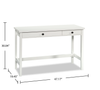 Bexley 47.17" Writing Desk with 2 Drawers – Soft White | Bureau Bexley de 47,17 po à 2 tiroirs - blanc doux