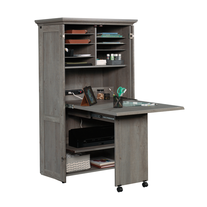 Boon 35.12\" Storage Accent Cabinet with Fold Out Work Surface – Mystic Oak