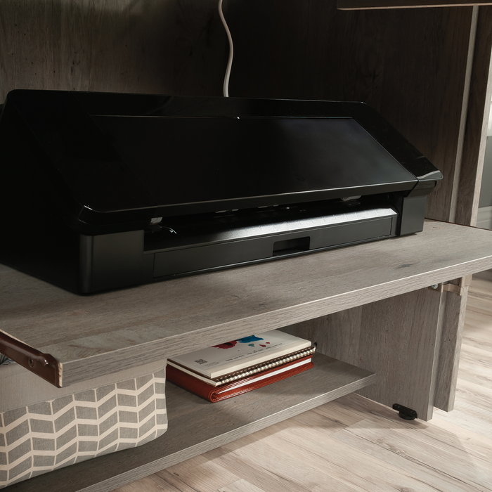 Boon 35.12\" Storage Accent Cabinet with Fold Out Work Surface – Mystic Oak