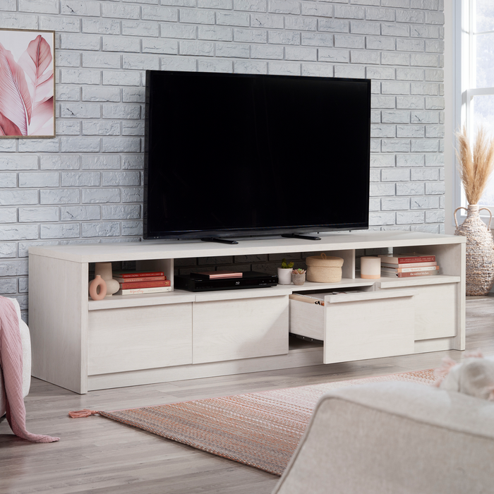 Bromley 81” 2-Piece TV Stand with Credenza for TVs up to 90” – Alabaster Oak