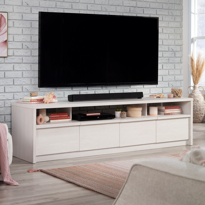 Bromley 81” 2-Piece TV Stand with Credenza for TVs up to 90” – Alabaster Oak