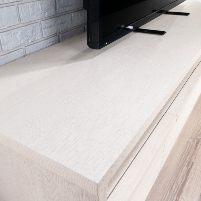 Bromley 81” 2-Piece TV Stand with Credenza for TVs up to 90” – Alabaster Oak