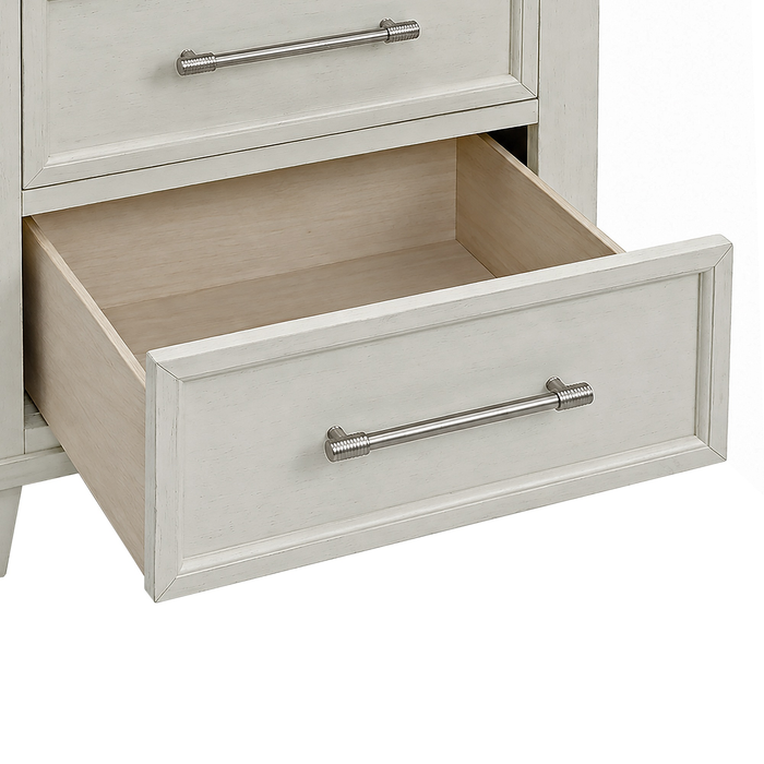 Celine Bedside 2-Drawer Nightstand, 28\"W x 26\"H – Ivory