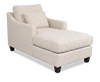 Made in Canada Sofa Lab Customizable 36\" Fabric Accent Chaise with Wood Legs – Chenille White