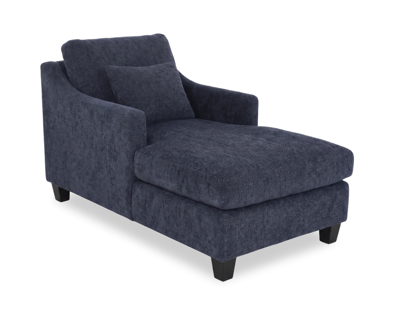 Made in Canada Sofa Lab Customizable 36\" Fabric Accent Chaise with Wood Legs – Chenille Pacific