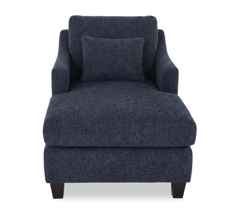 Made in Canada Sofa Lab Customizable 36\" Fabric Accent Chaise with Wood Legs – Chenille Pacific