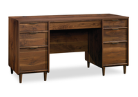 Clifford Place 59.06“ Executive  Desk with 6 Drawers – Grand Walnut 