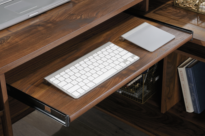 Clifford Place 59.06“ L -Shaped Desk with 5 Drawers – Grand Walnut
