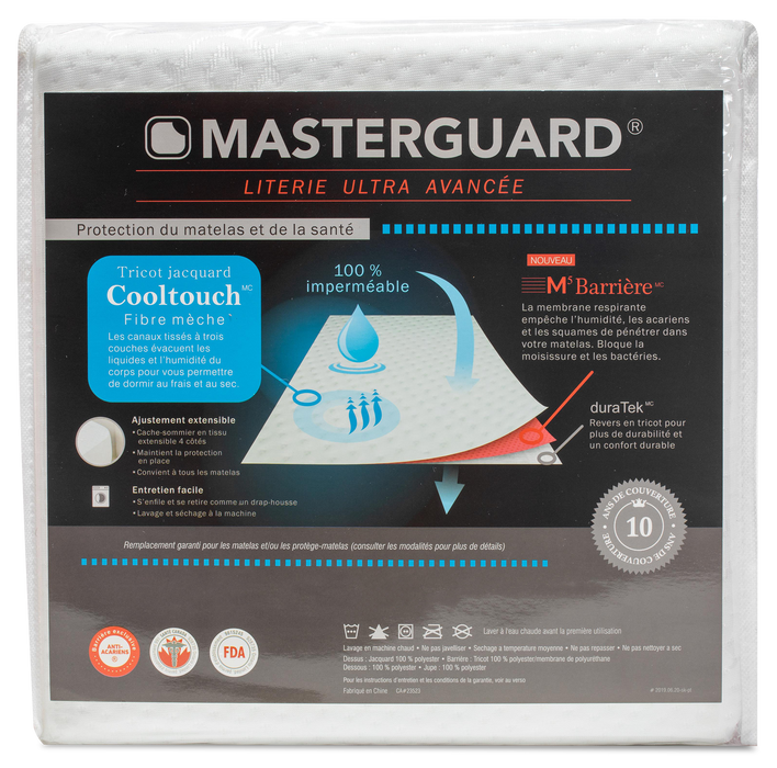 Masterguard Cooltouch™ King Mattress Protector with 2  Cooltouch™ Plus King Pillows