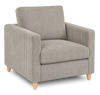 Made in Canada Sofa Lab Customizable Club 36" Fabric Accent Chair with Wood Legs – Fog Accent Fabric | Fauteuil d’appoint personnalisable Club de Sofa Lab de 36 po fabriqué au Canada en tissu avec pattes en bois - tissu décoratif Fog