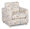Made in Canada Sofa Lab Customizable Club 36\" Fabric Accent Chair with Wood Legs – Dust Accent Fabric 