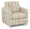 Made in Canada Sofa Lab Customizable Club 36" Fabric Accent Chair with Wood Legs – Mineral Accent Fabric | Fauteuil d’appoint personnalisable Club de Sofa Lab de 36 po fabriqué au Canada en tissu avec pattes en bois - tissu décoratif Mineral