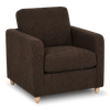 Made in Canada Sofa Lab Customizable Club 36" Fabric Accent Chair with Wood Legs – Teddy Walnut | Fauteuil d’appoint personnalisable Club de Sofa Lab de 36 po fabriqué au Canada en tissu avec pattes en bois - Teddy Walnut