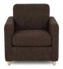 Made in Canada Sofa Lab Customizable Club 36" Fabric Accent Chair with Wood Legs – Teddy Walnut | Fauteuil d’appoint personnalisable Club de Sofa Lab de 36 po fabriqué au Canada en tissu avec pattes en bois - Teddy Walnut