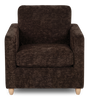 Made in Canada Sofa Lab Customizable Club 36" Fabric Accent Chair with Wood Legs – Plush Chocolate | Fauteuil d’appoint personnalisable Club de Sofa Lab de 36 po fabriqué au Canada en tissu avec pattes en bois - Plush Chocolate