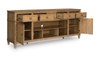 Clyde 81” TV Stand with Storage and Cable Management for TVs up to 90” – Golden Oak | Meuble pour téléviseur Clyde de 81 po avec rangement et système de gestion des câbles pour téléviseurs jusqu’à 90 po - chêne doré